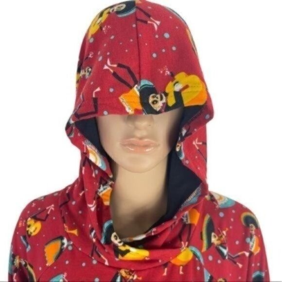 Lularoe Day Of The Dead Amber Hoodie tunic top size XL - Picture 7 of 13